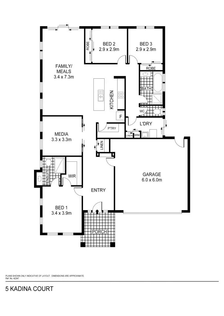 Floorplan of Homely house listing, 5 Kadina Court, Strathfieldsaye VIC 3551