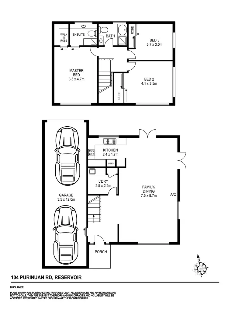 Floorplan of Homely house listing, 104 Purinuan Road, Reservoir VIC 3073