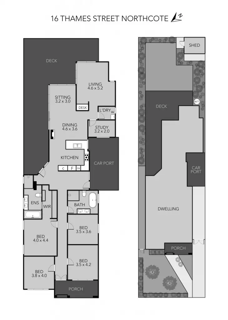 Floorplan of Homely house listing, 16 Thames Street, Northcote VIC 3070