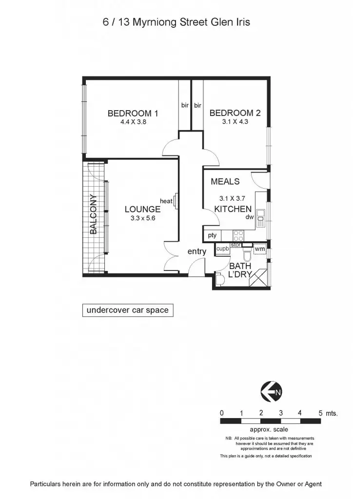 Floorplan of Homely unit listing, 6/13 Myrniong Street, Glen Iris VIC 3146