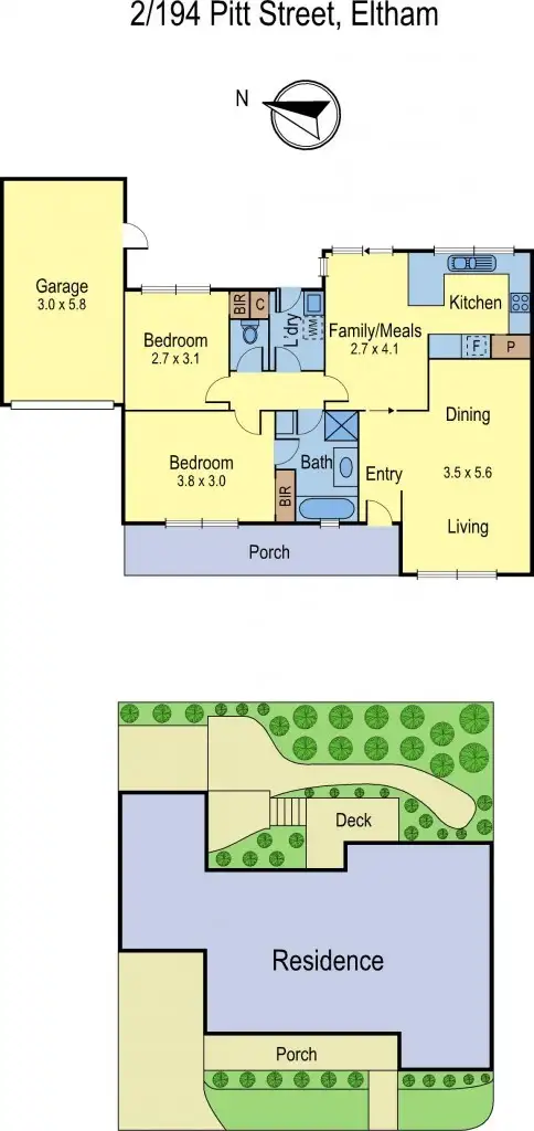 Floorplan of Homely unit listing, 2/194 Pitt Street, Eltham VIC 3095