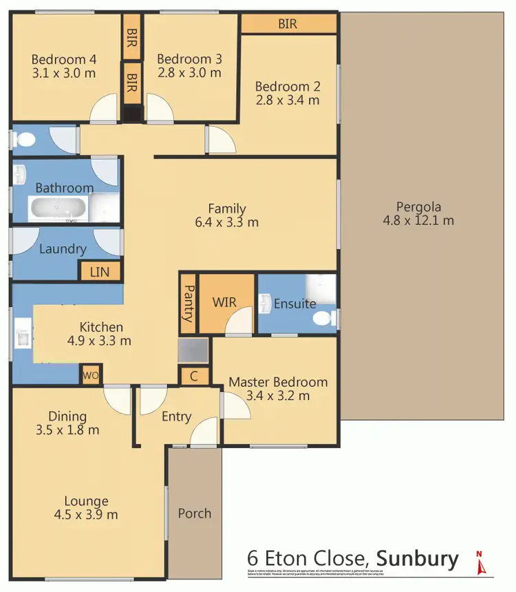 Floorplan of Homely house listing, 6 Eton Close, Sunbury VIC 3429