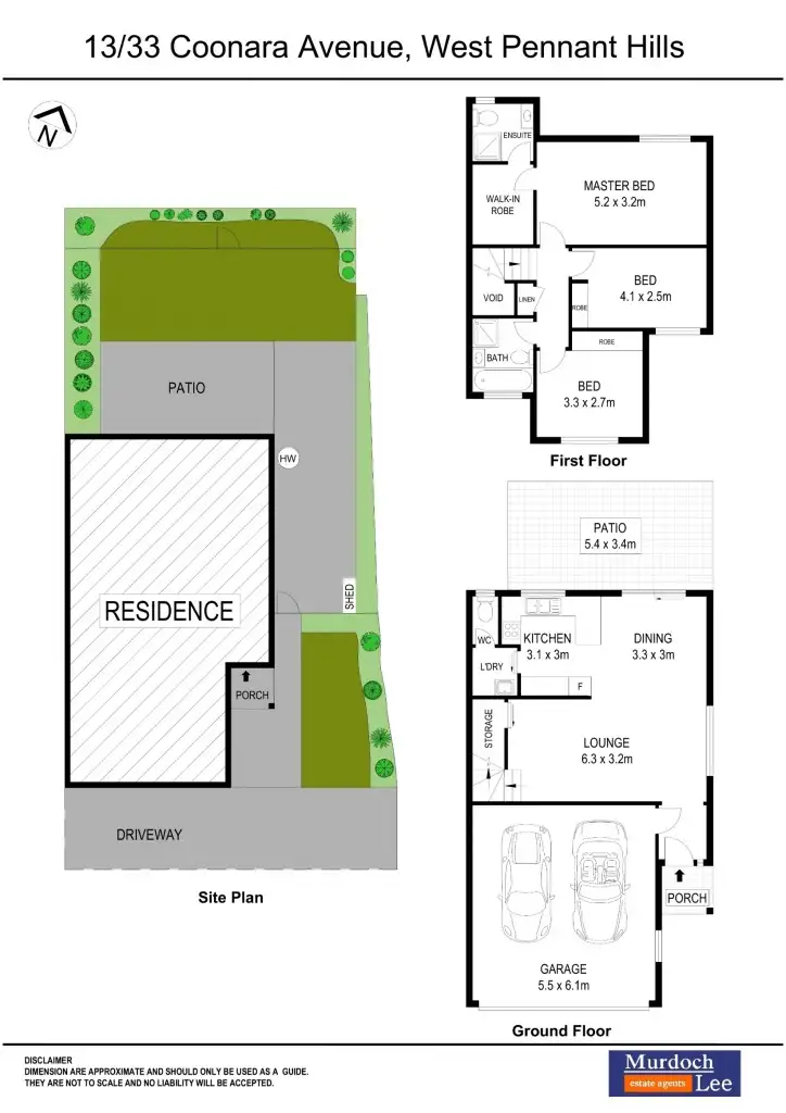 Floorplan of Homely townhouse listing, 13/33 Coonara Avenue, West Pennant Hills NSW 2125