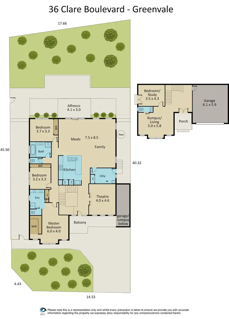 Floorplan of Homely house listing, 36 Clare Boulevard, Greenvale VIC 3059