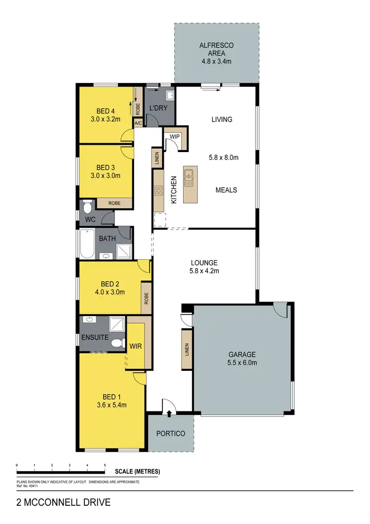 Floorplan of Homely house listing, 2 McConnell Drive, Junortoun VIC 3551