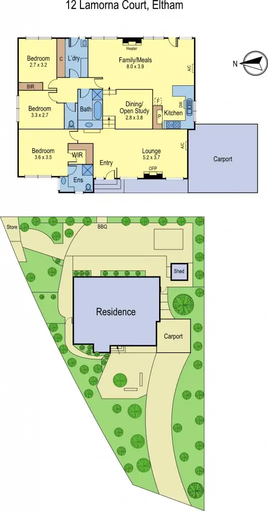 Floorplan of Homely house listing, 12 Lamorna Court, Eltham VIC 3095