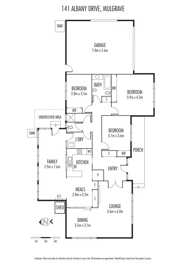 Floorplan of Homely house listing, 141 Albany Drive, Mulgrave VIC 3170