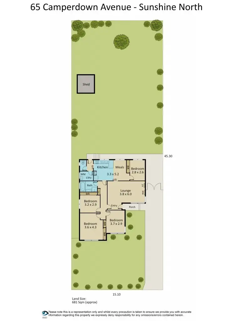Floorplan of Homely house listing, 65 Camperdown Avenue, Sunshine North VIC 3020