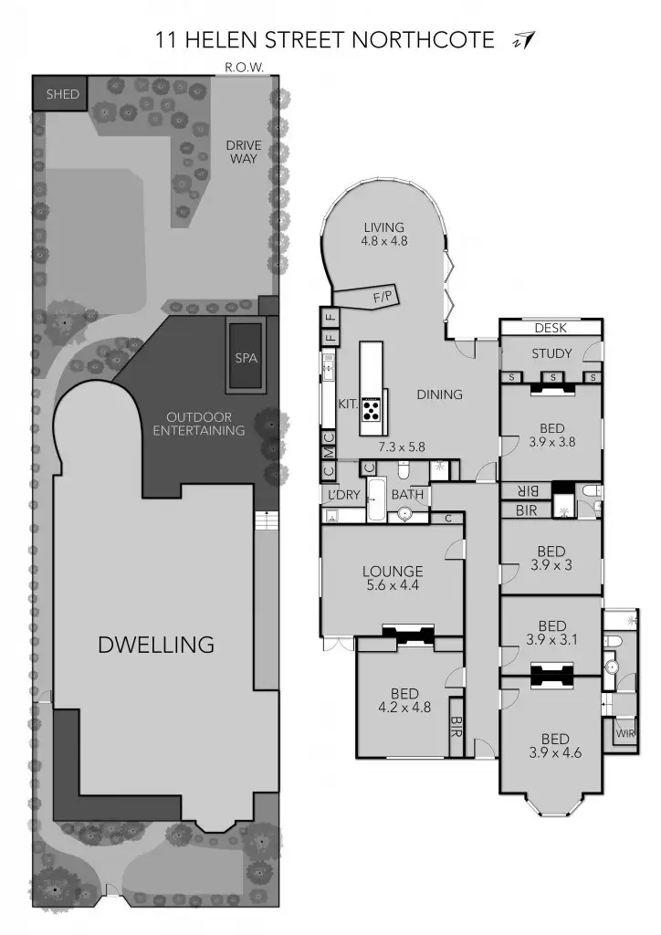 Floorplan of Homely house listing, 11 Helen Street, Northcote VIC 3070