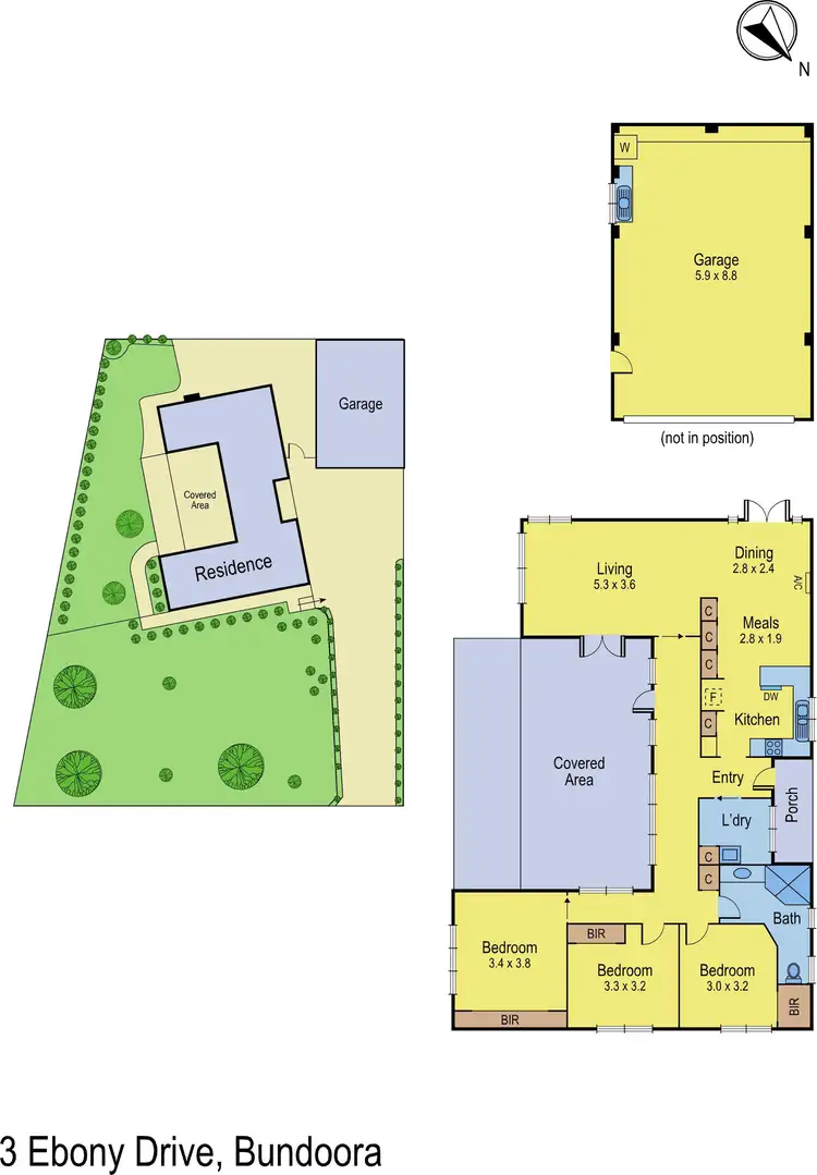 Floorplan of Homely house listing, 3 Ebony Drive, Bundoora VIC 3083