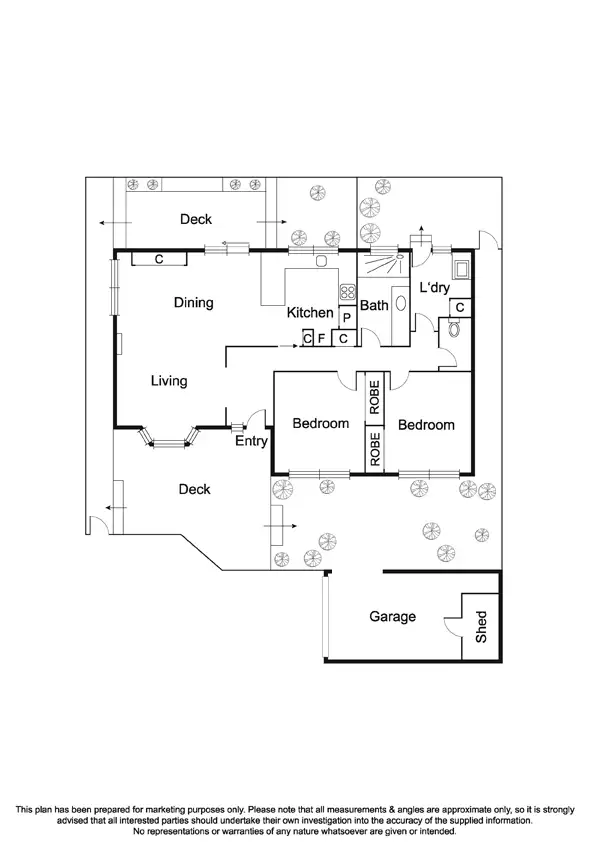Floorplan of Homely townhouse listing, 2/32 Elliot Street, Parkdale VIC 3195