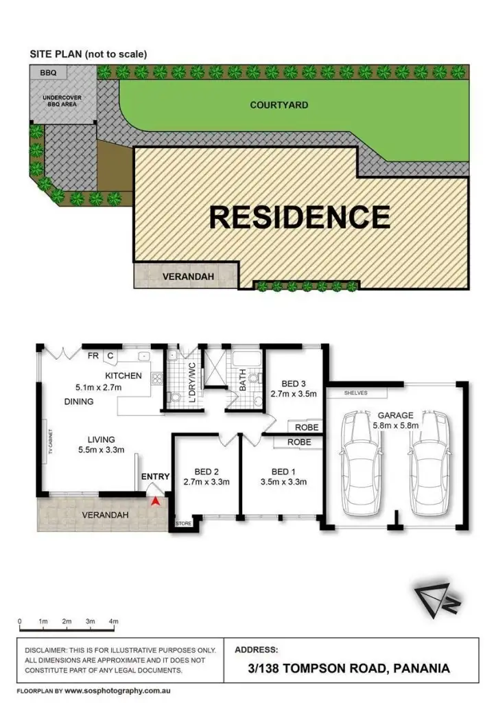 Floorplan of Homely villa listing, 3/138 Tompson Road, Panania NSW 2213