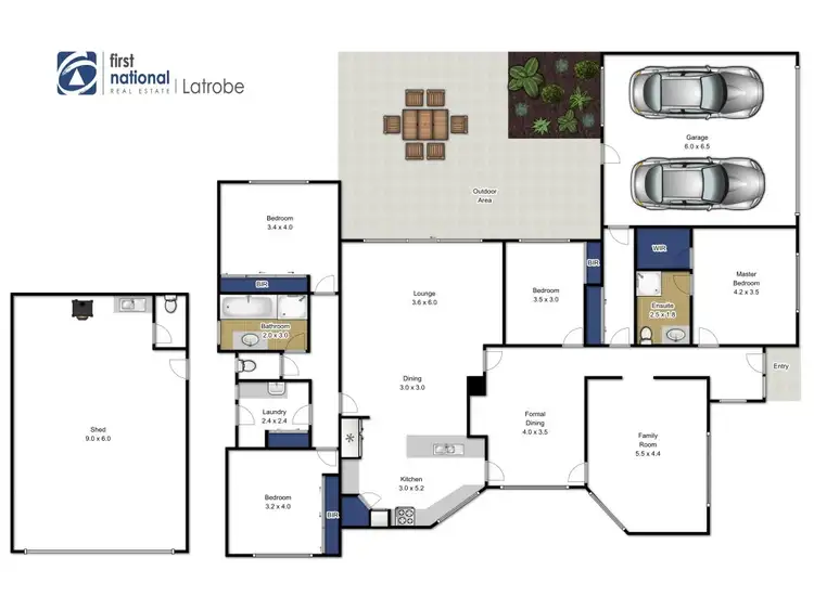Floorplan of Homely house listing, 1 Mackillop Court, Traralgon VIC 3844