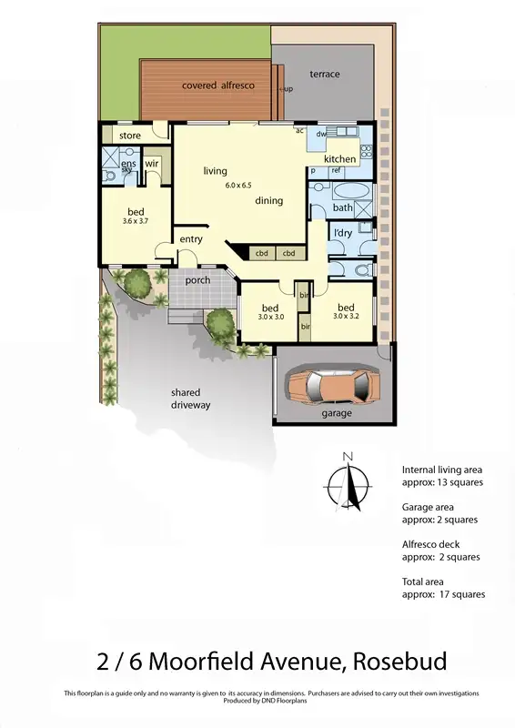 Floorplan of Homely house listing, 2/6 Moorfield Avenue, Rosebud VIC 3939
