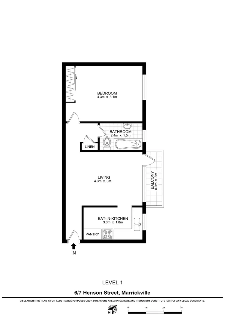 Floorplan of Homely apartment listing, 6/7 Henson Street, Marrickville NSW 2204