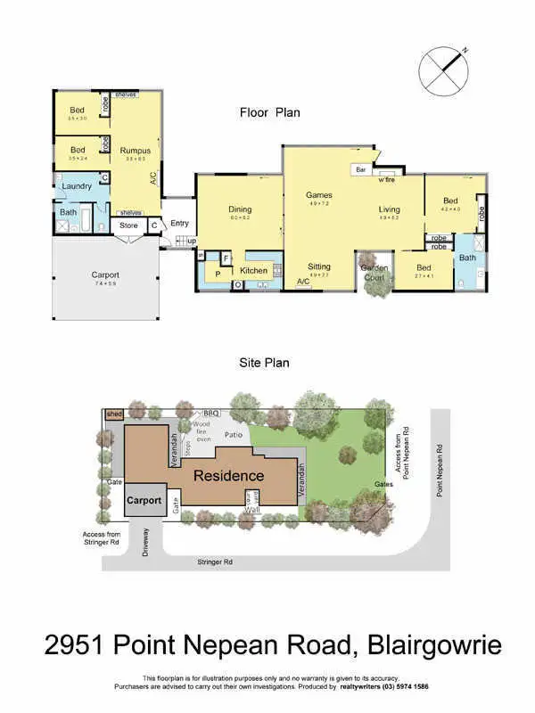 Floorplan of Homely house listing, 2951 Pt Nepean Road, Blairgowrie VIC 3942