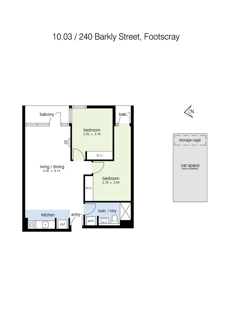Floorplan of Homely apartment listing, 10.03/240 Barkly Street, Footscray VIC 3011