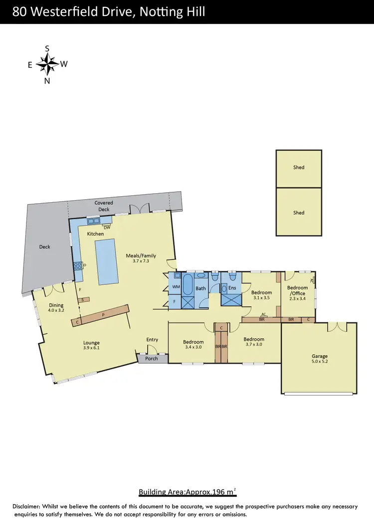Floorplan of Homely house listing, 80 Westerfield Drive, Notting Hill VIC 3168