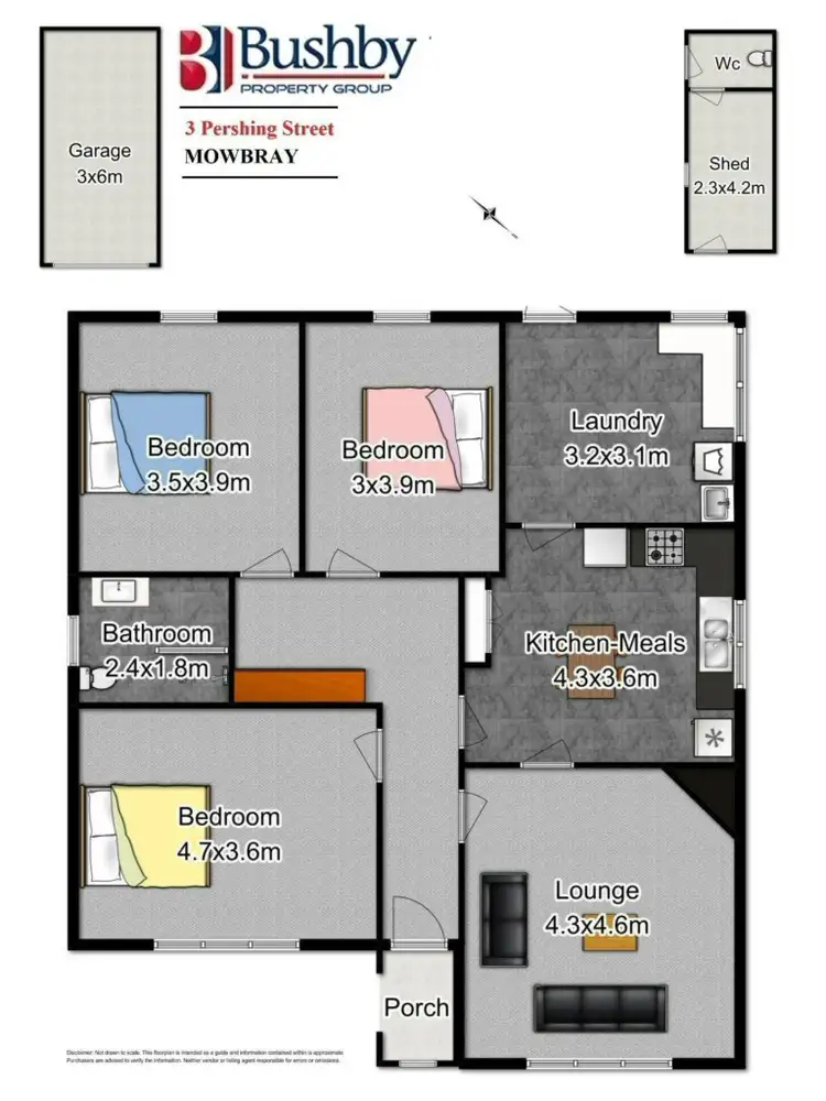 Floorplan of Homely house listing, 3 Pershing Street, Mowbray TAS 7248