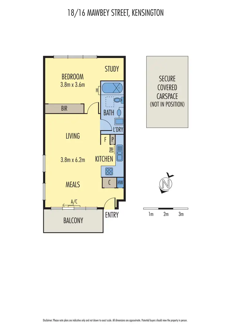 Floorplan of Homely apartment listing, 18/16 Mawbey Street, Kensington VIC 3031