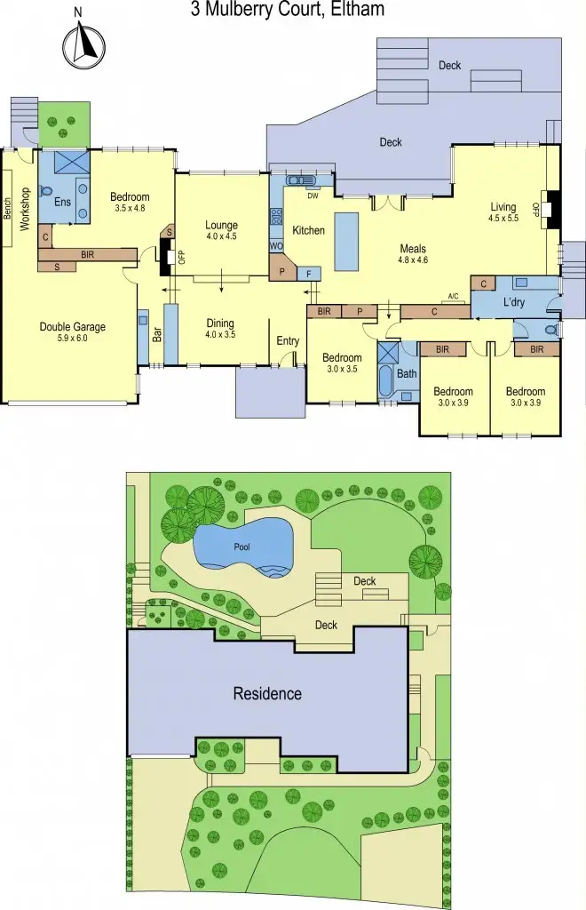 Floorplan of Homely house listing, 3 Mulberry Court, Eltham VIC 3095