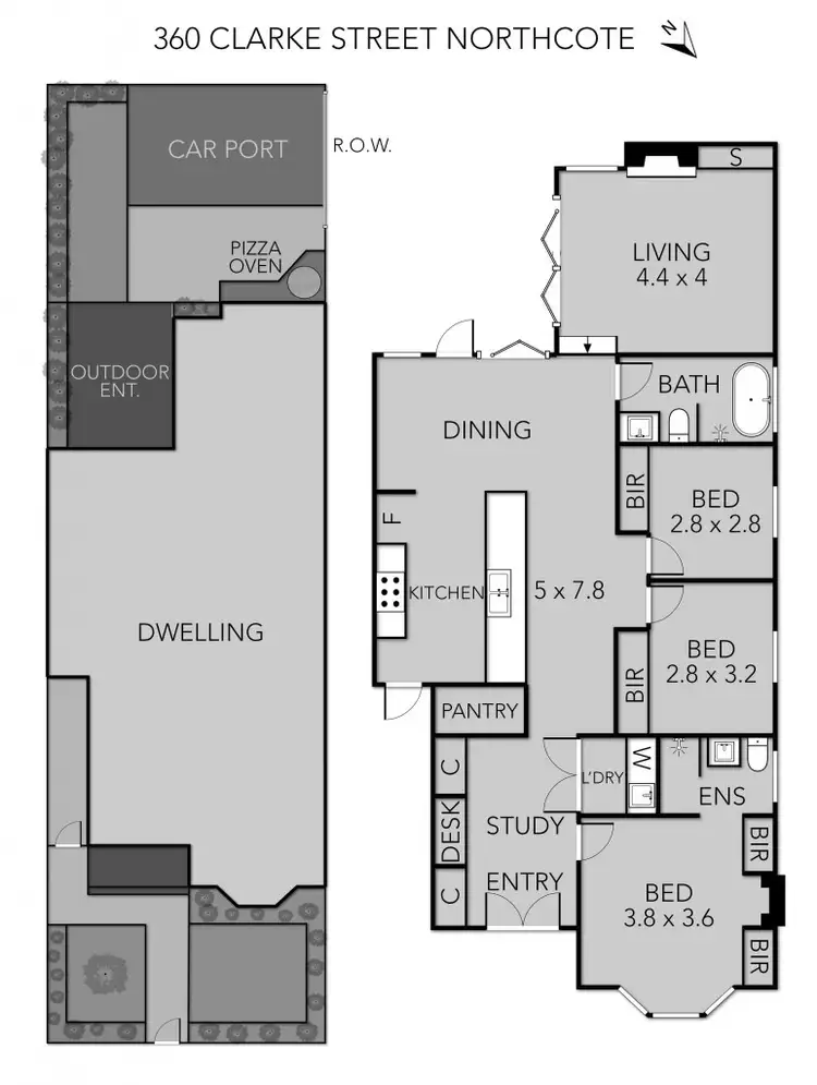 Floorplan of Homely house listing, 360 Clarke Street, Northcote VIC 3070