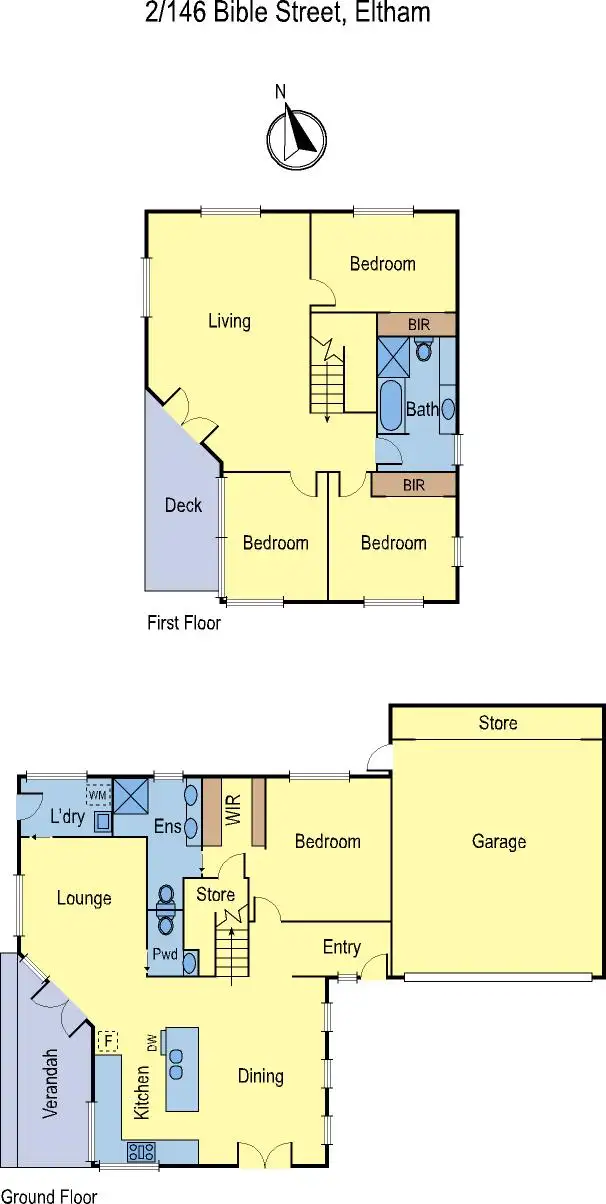 Floorplan of Homely townhouse listing, 2/146 Bible Street, Eltham VIC 3095