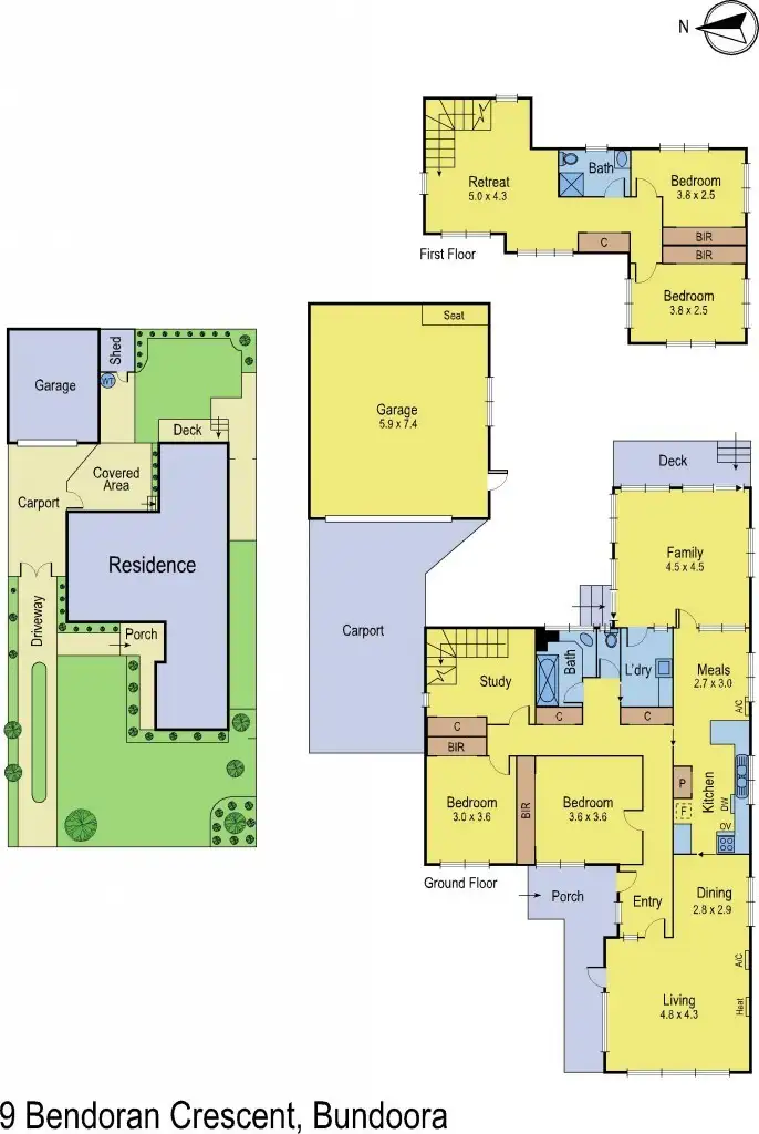 Floorplan of Homely house listing, 9 Bendoran Crescent, Bundoora VIC 3083