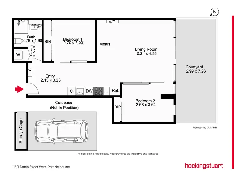 Floorplan of Homely apartment listing, 115/1 Danks Street West, Port Melbourne VIC 3207