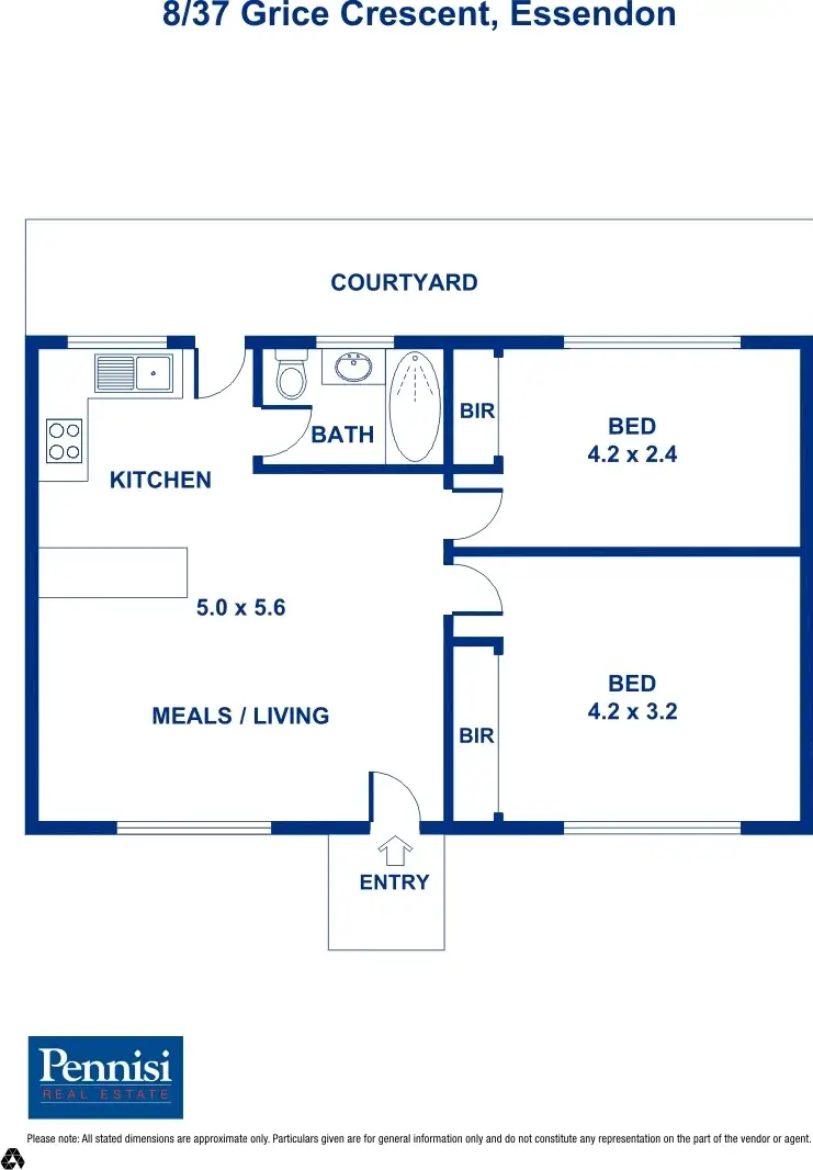 Floorplan of Homely villa listing, 8/37 Grice Crescent, Essendon VIC 3040