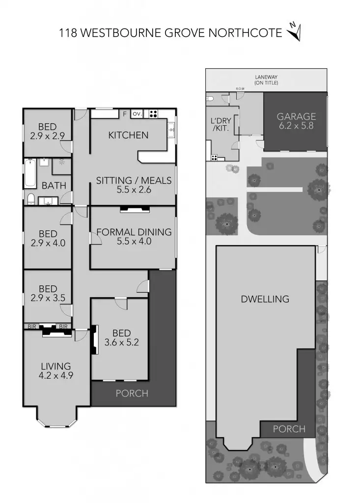 Floorplan of Homely house listing, 118 Westbourne Grove, Northcote VIC 3070