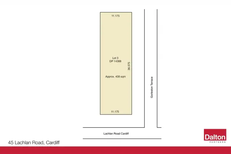 Floorplan of Homely land listing, 45 Lachlan Road, Cardiff NSW 2285