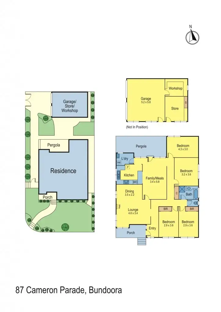 Floorplan of Homely house listing, 87 Cameron Parade, Bundoora VIC 3083