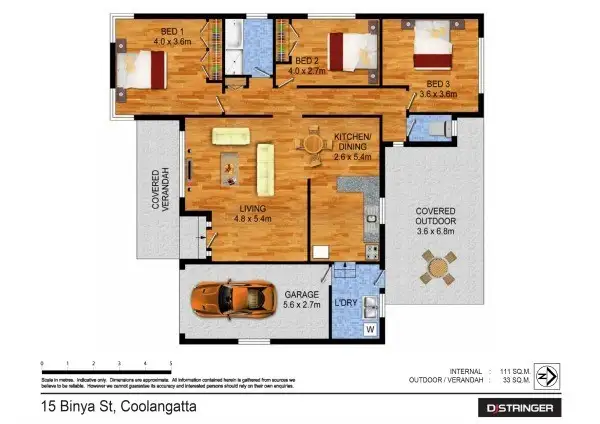 Floorplan of Homely house listing, 15 Binya Avenue, Kirra QLD 4225
