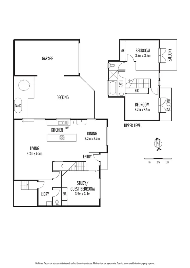 Floorplan of Homely townhouse listing, 2/5 Central Avenue, Seaholme VIC 3018