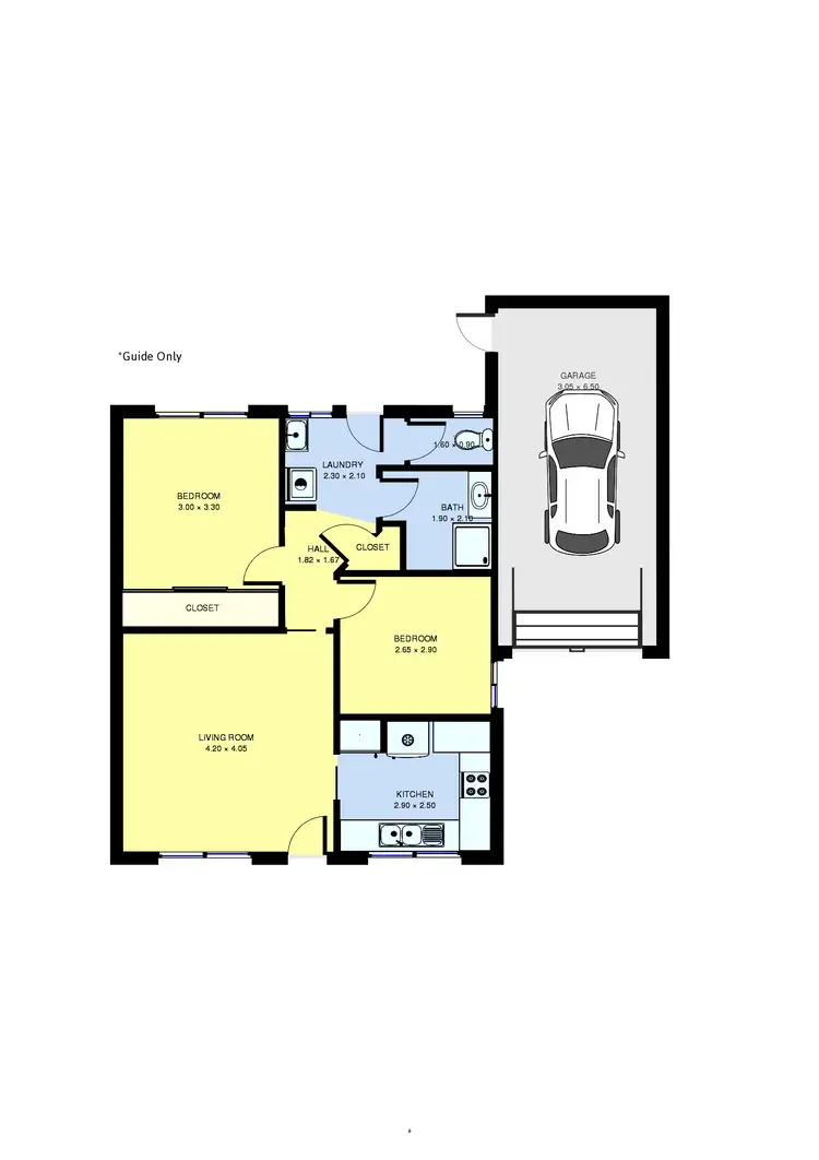 Floorplan of Homely unit listing, 3/66 Willis Street, Portarlington VIC 3223