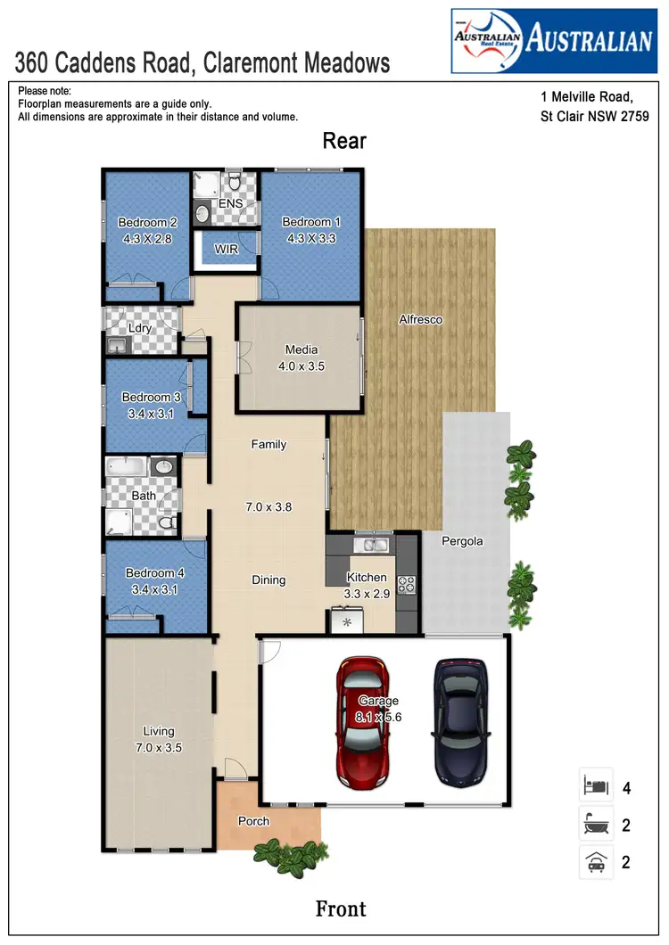 Floorplan of Homely house listing, 360 Caddens Road, Claremont Meadows NSW 2747