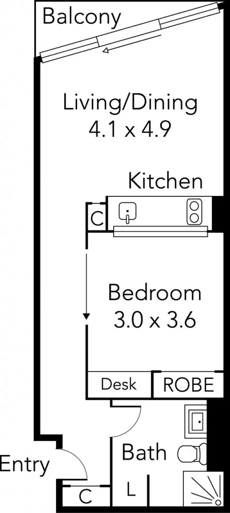 Floorplan of Homely house listing, 406/99 A'Beckett Street, Melbourne VIC 3000
