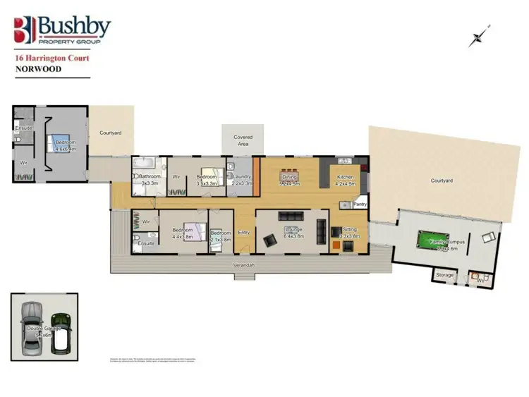 Floorplan of Homely house listing, 16 Harrington Court, Norwood TAS 7250