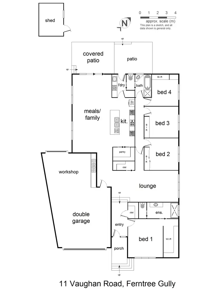 Floorplan of Homely house listing, 11 Vaughan Road, Ferntree Gully VIC 3156