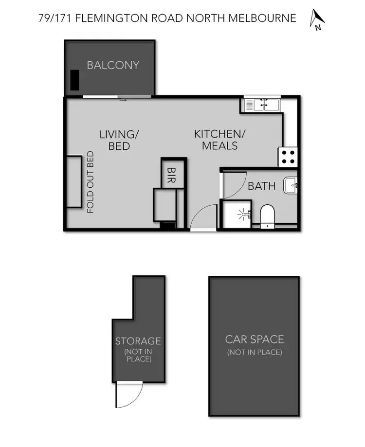 Floorplan of Homely apartment listing, 79/171 Flemington Road, North Melbourne VIC 3051