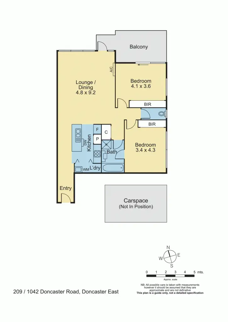 Floorplan of Homely apartment listing, 209/1042 Doncaster Road, Doncaster East VIC 3109