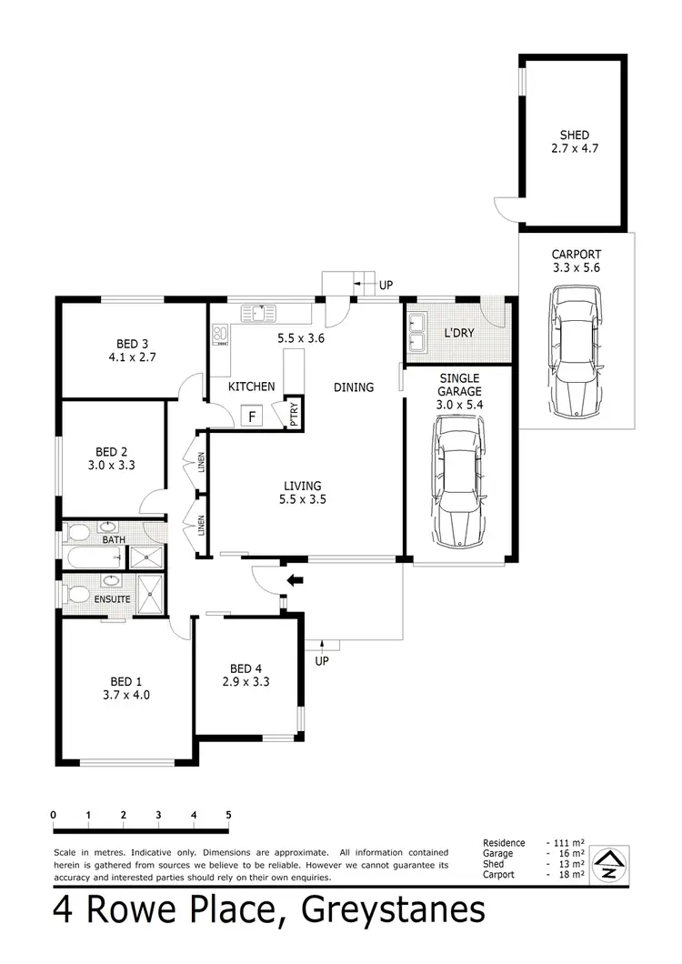 Floorplan of Homely house listing, 4 Rowe Pl, Greystanes NSW 2145