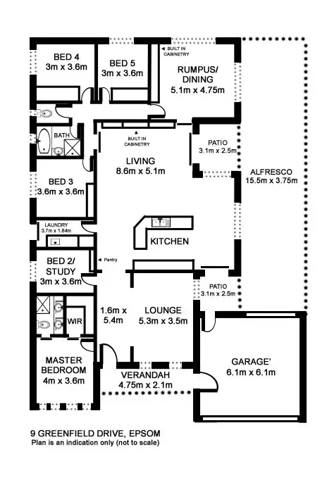 Floorplan of Homely house listing, 9 Greenfield Drive, Epsom VIC 3551