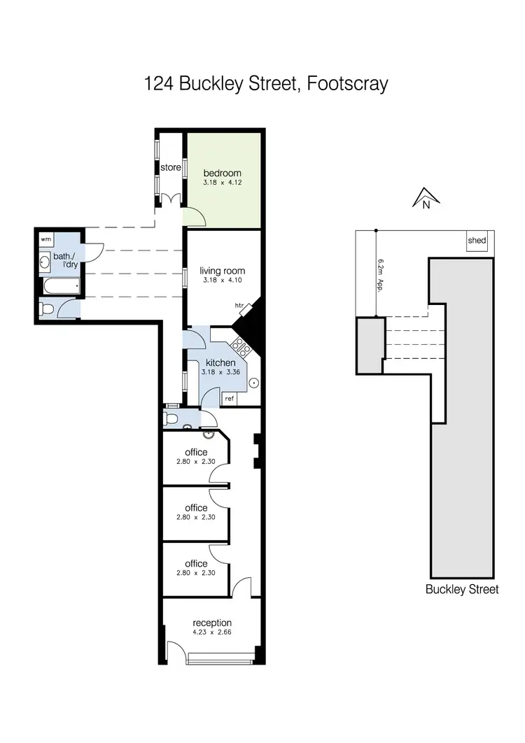 Floorplan of Homely house listing, 124 Buckley Street, Footscray VIC 3011