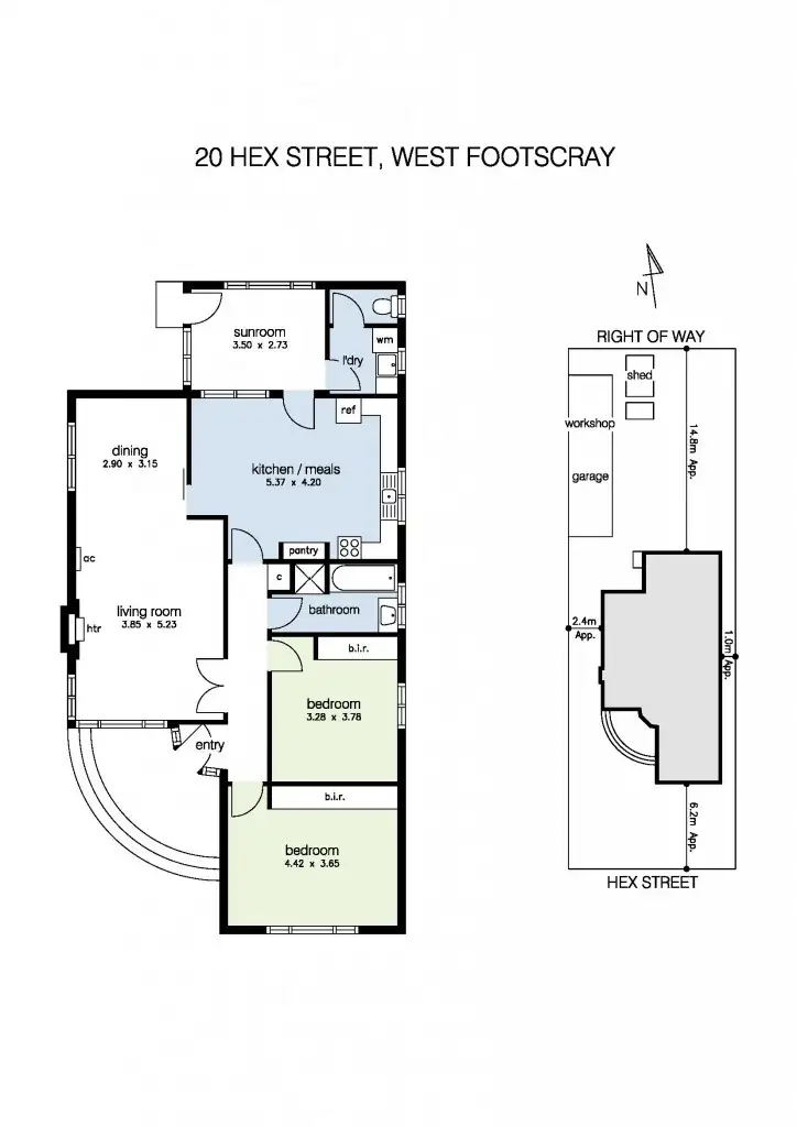Floorplan of Homely house listing, 20 Hex Street, West Footscray VIC 3012