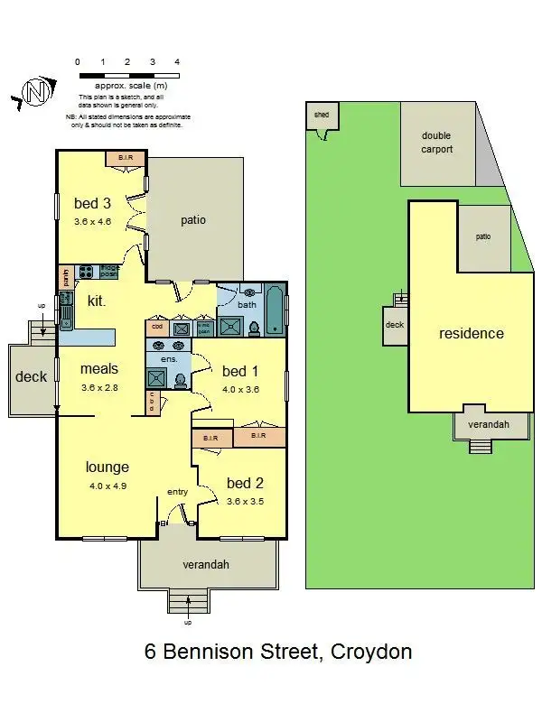 Floorplan of Homely house listing, 6 Bennison Street, Croydon VIC 3136
