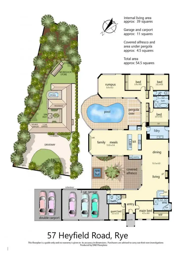 Floorplan of Homely house listing, 57-59 Heyfield Road, Rye VIC 3941