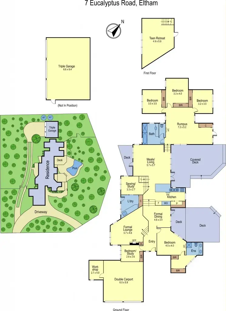 Floorplan of Homely house listing, 7 Eucalyptus Road, Eltham VIC 3095