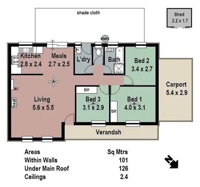Floorplan of Homely house listing, 1/2 Gierke Court, Mount Barker SA 5251